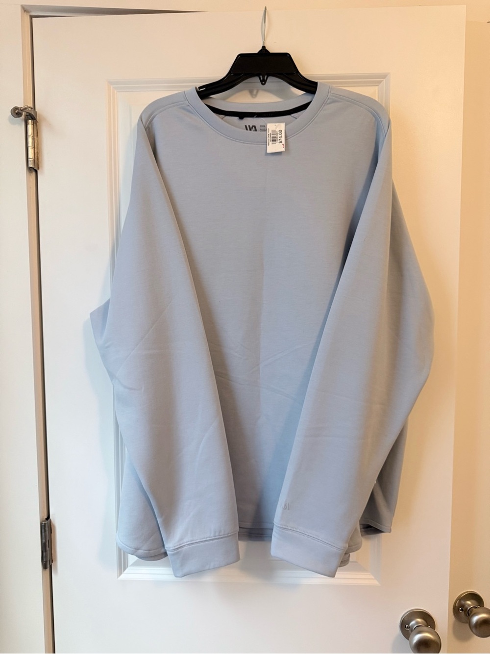 NWT men’s VRST Crewneck Sweatshirt in Light Blue, size XXL